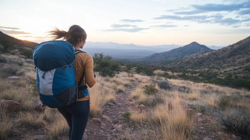 Woman backpacker